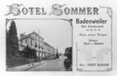 Postkarte des ehemaligen Hotels Sommer, heute Reha-Klinik Park-Therme, um 1900, in dem Tschechow verstarb.